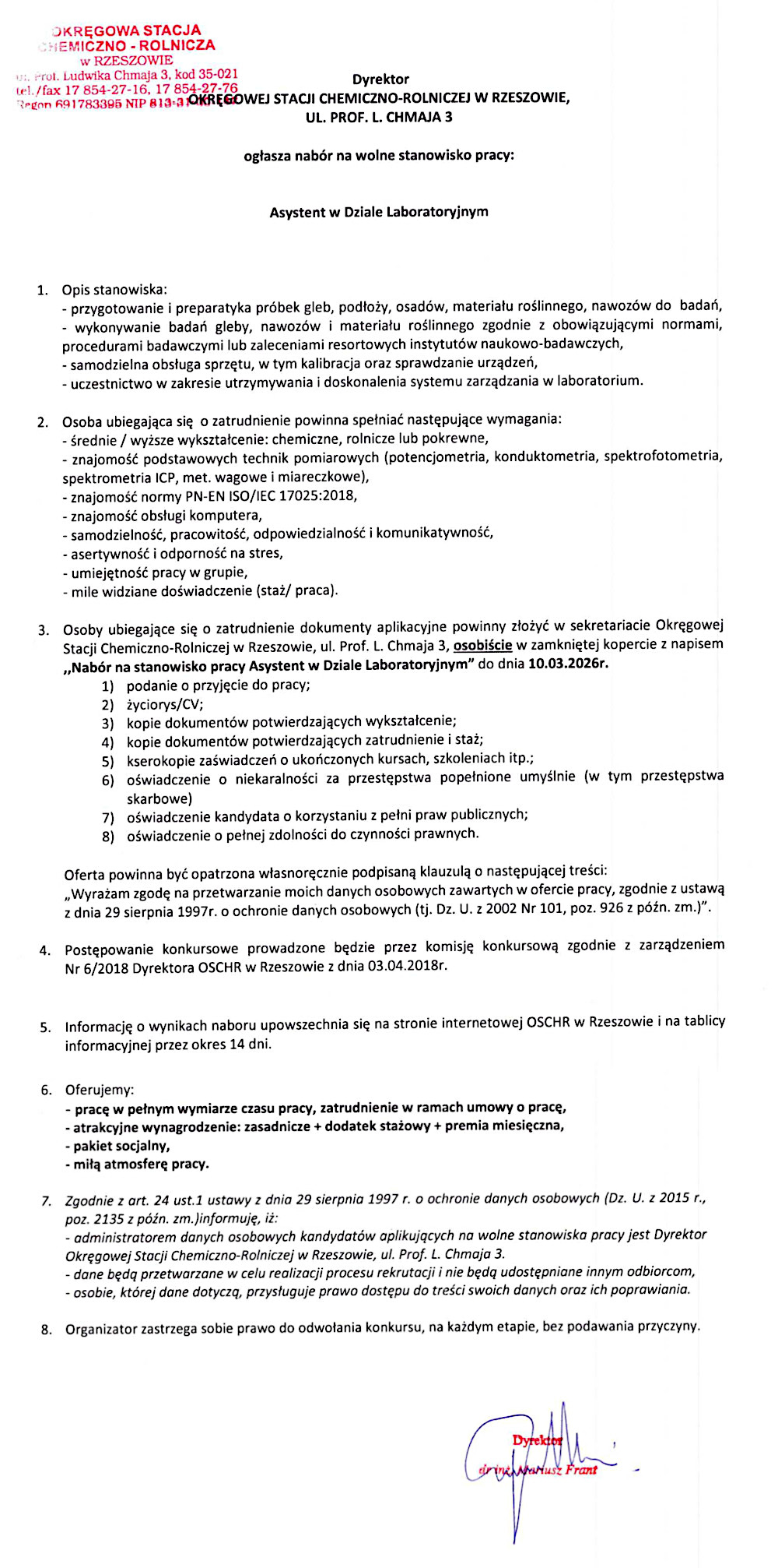 ogłoszenie o naborze luty 2026